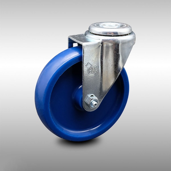 Service Caster 5 Inch SS Solid Polyurethane Wheel Swivel Bolt Hole Caster SCC-SSBH20S514-SPUS - main